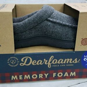 Dearfoams Men's Slippers - Dark Heather GRAY